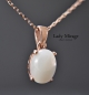 Preview: 925 Sterling - Real Silver - Rose Gold Necklace with Pendant - Mother of Pearl - Beautiful Necklace - Handmade Gift - Gift for Her - Includes Gift Box